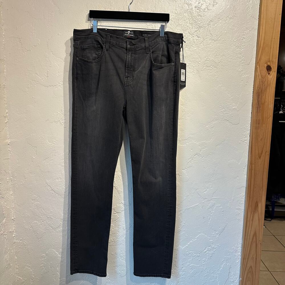 NWT $198 7 for all mankind Size 38 Luxe Performance Plus Slimmy Tapered